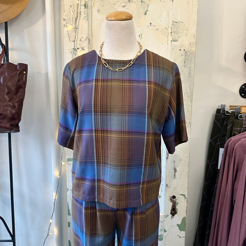 Cokluch // Sideral Top Blue Plaid