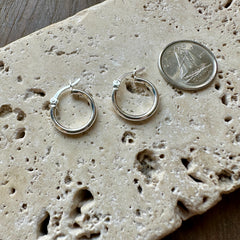 Bamiyan // Sterling Silver 0.5" Tube Hoops 2mm