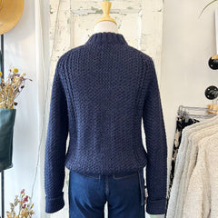 Milo and Dexter // Unisex Hand Knit Wool Classic Sweater Blue