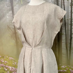 Jennifer Glasgow // Pleated Dress Sand