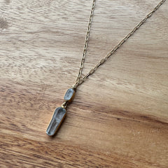 Lissa Bowie // Rocha Qtz Brass Necklace