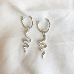 Hawkly // Serpent Mini Hoops Sterling Silver