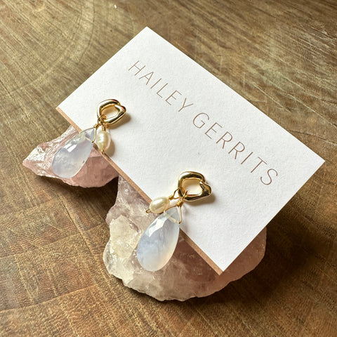 Hailey Gerrits // Jupiter Earrings Blue Lace Agate