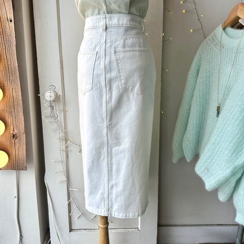 Gentle Fawn // Georgia Midi Skirt White Denim