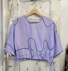 Eve Gravel // Kangry Top Lilac/Green