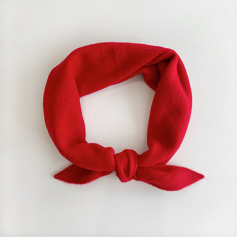 Billy Bamboo // Fuzzy Wool Cravat Scarf Red