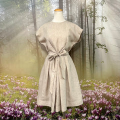 Jennifer Glasgow // Pleated Dress Sand