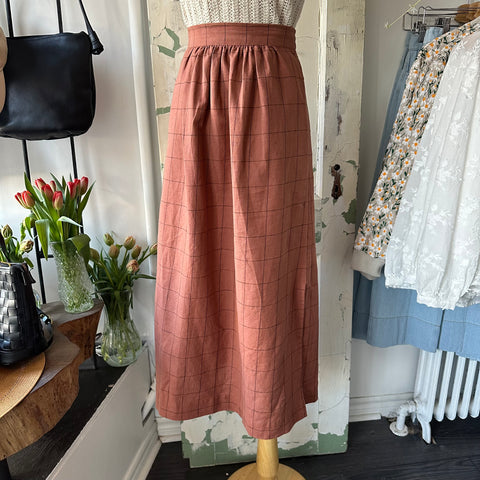 Indi & Cold // Cinnamon Grid Skirt