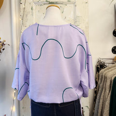 Eve Gravel // Kangry Top Lilac/Green