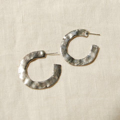 Hawkly // Adobe Hoop Earrings Silver