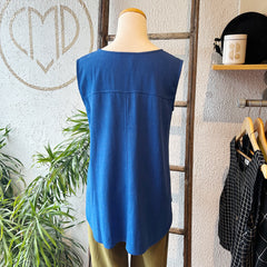 Amanda Moss //  Neala Sleeveless Top Cobalt