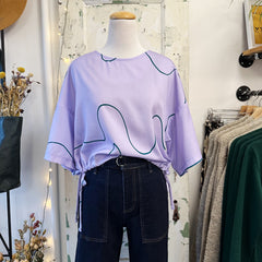 Eve Gravel // Kangry Top Lilac/Green