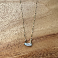 Lissa Bowie // Drifter Pearl Bar Necklace