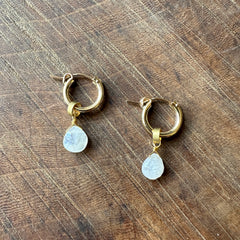 Hailey Gerrits // Drake Earrings Small Moonstone