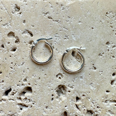 Bamiyan // Sterling Silver 0.5" Tube Hoops 2mm