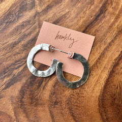 Hawkly // Adobe Hoop Earrings Silver