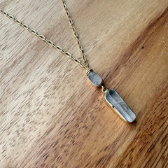 Lissa Bowie // Rocha Qtz Brass Necklace