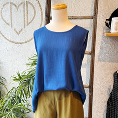 Amanda Moss //  Neala Sleeveless Top Cobalt