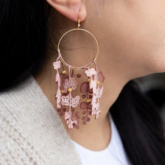 This Ilk // Duo Des Fleurs Earrings Dusty Pink