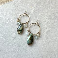 Hailey Gerrits // Azul Earrings Labradorite