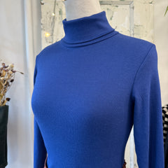 Amanda Moss //  Brigid Bamboo Turtleneck Cobalt