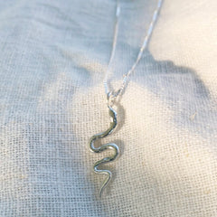 Hawkly // Serpent Mini Necklace Sterling Silver