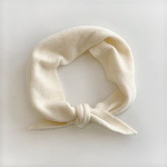 Billy Bamboo // Fuzzy Wool Cravat Scarf Ivory