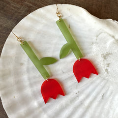 dconstruct // Tulips Earrings Frost Red