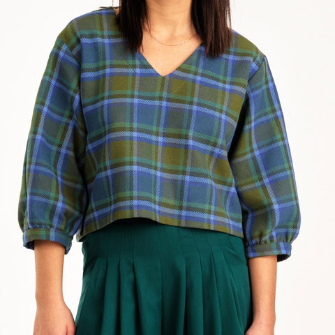 Jennifer Glasgow // Love Top Forest Plaid