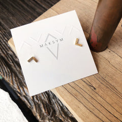 Maksym // Gold Fill Chevron Studs